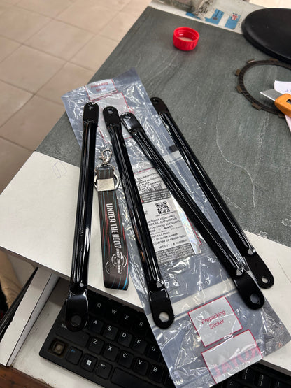 Royal Enfield RAG00075/B – Front Mudguard Stay (Glossy Black) for Classic 350 Reborn (J-Series, BS6/Euro 5) – Genuine OEM