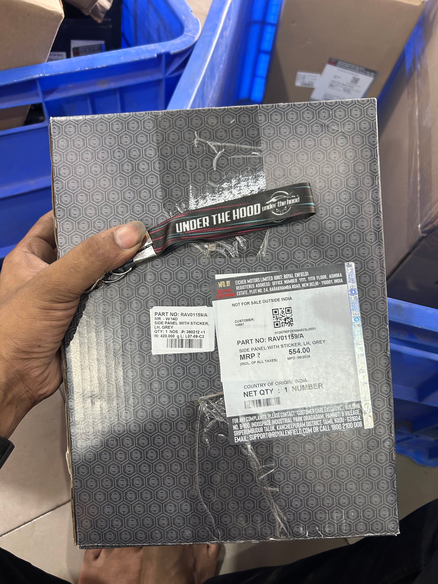 Royal Enfield Side Panel with Sticker LH Grey RAV01159/A for Hunter 350 Dapper Grey