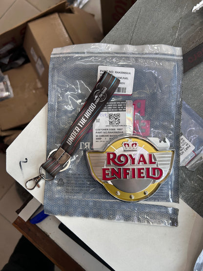 Royal Enfield RAK00650/A – OEM 3D Chrome Fuel Tank Badge (Right Side) for Classic 350
