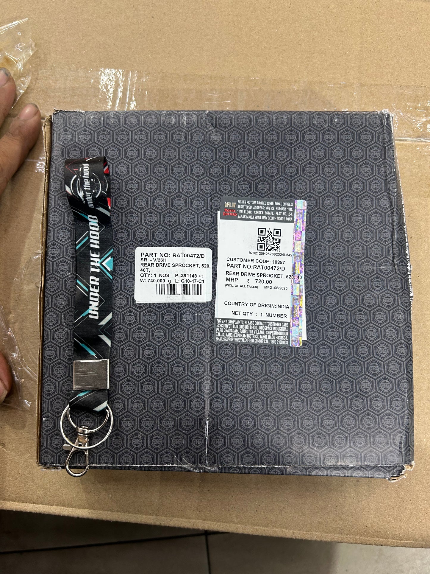 Royal Enfield RAT00472/D Rear Drive Sprocket 520 (40T) – Fits Super Meteor 650 & Shotgun 650 | OEM Replacement