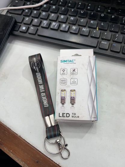 Simtac 360° LED T10 / TD Pilot & Parking Bulbs (Pack of 2, Multi-Colour) – 12V Parking / Tiger Eye / Number Plate Upgrade