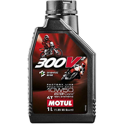 Motul 300V2 Ester Core 10W-50 Fully Synthetic Engine Oil for Racing Bikes (1L)