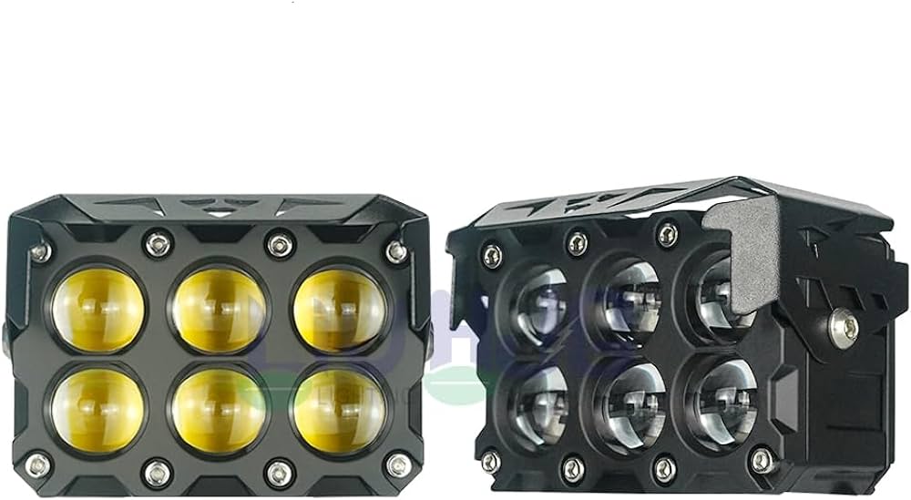 Hjg 6 LED FOG LIGHTS LIU HJG ORIGINAL MEGA DRIVE 6 LENSE DUAL COLOUR YELLOW /WHITE LED FOG LIGHTS (PAIR) LATEST