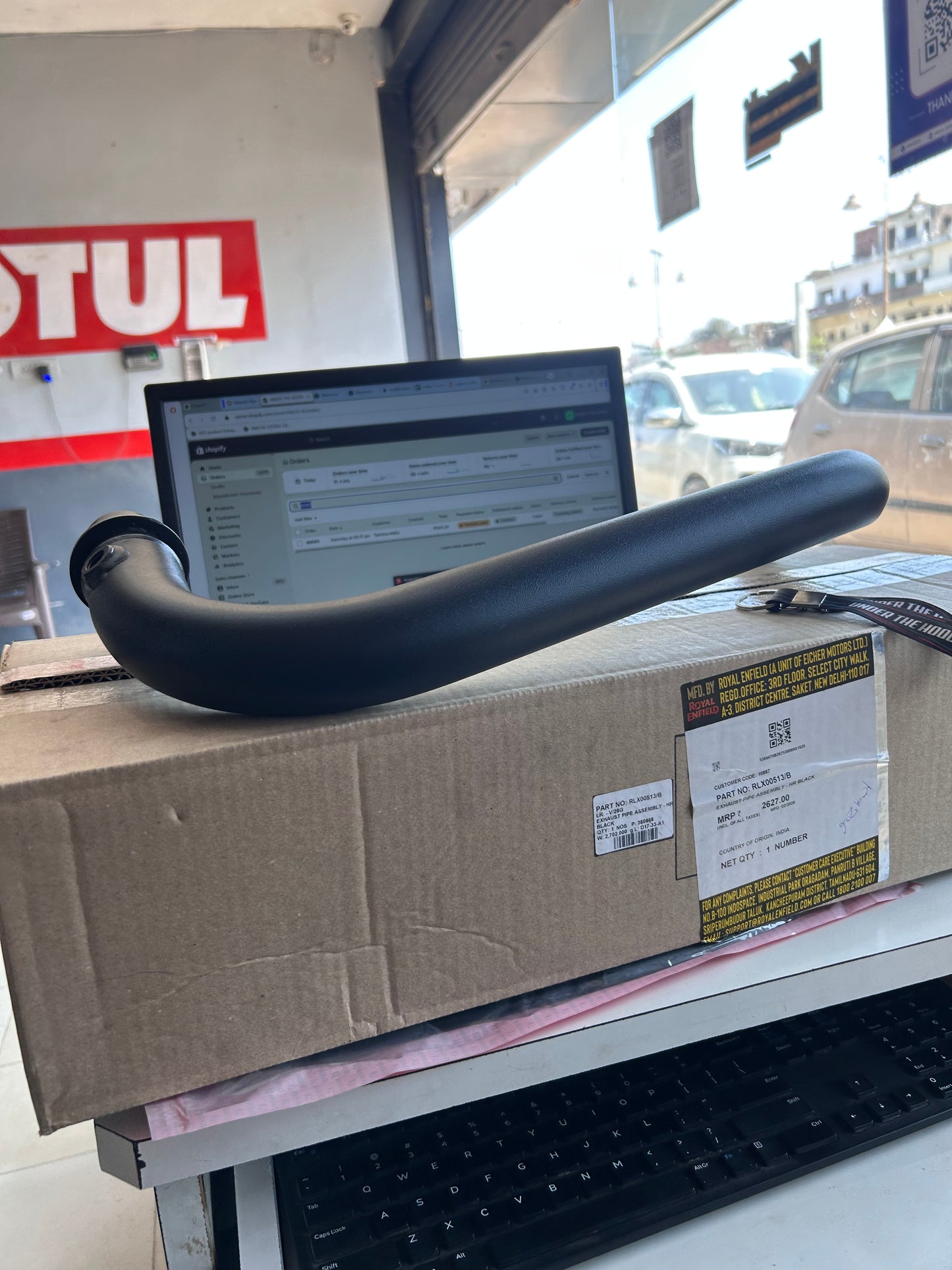Exhaust Pipe Assembly (Down Pipe/Bend Pipe) – Classic 350 Reborn & Bullet 350 J-Series – RLX00513/B (HR Black)