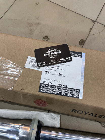 Royal Enfield Front Fork Assembly – LH (Left) – Classic 350 Reborn J-Series (BS6/Euro 5) – Part No. 1100183/D (family: 1100183/A, /B, /D)