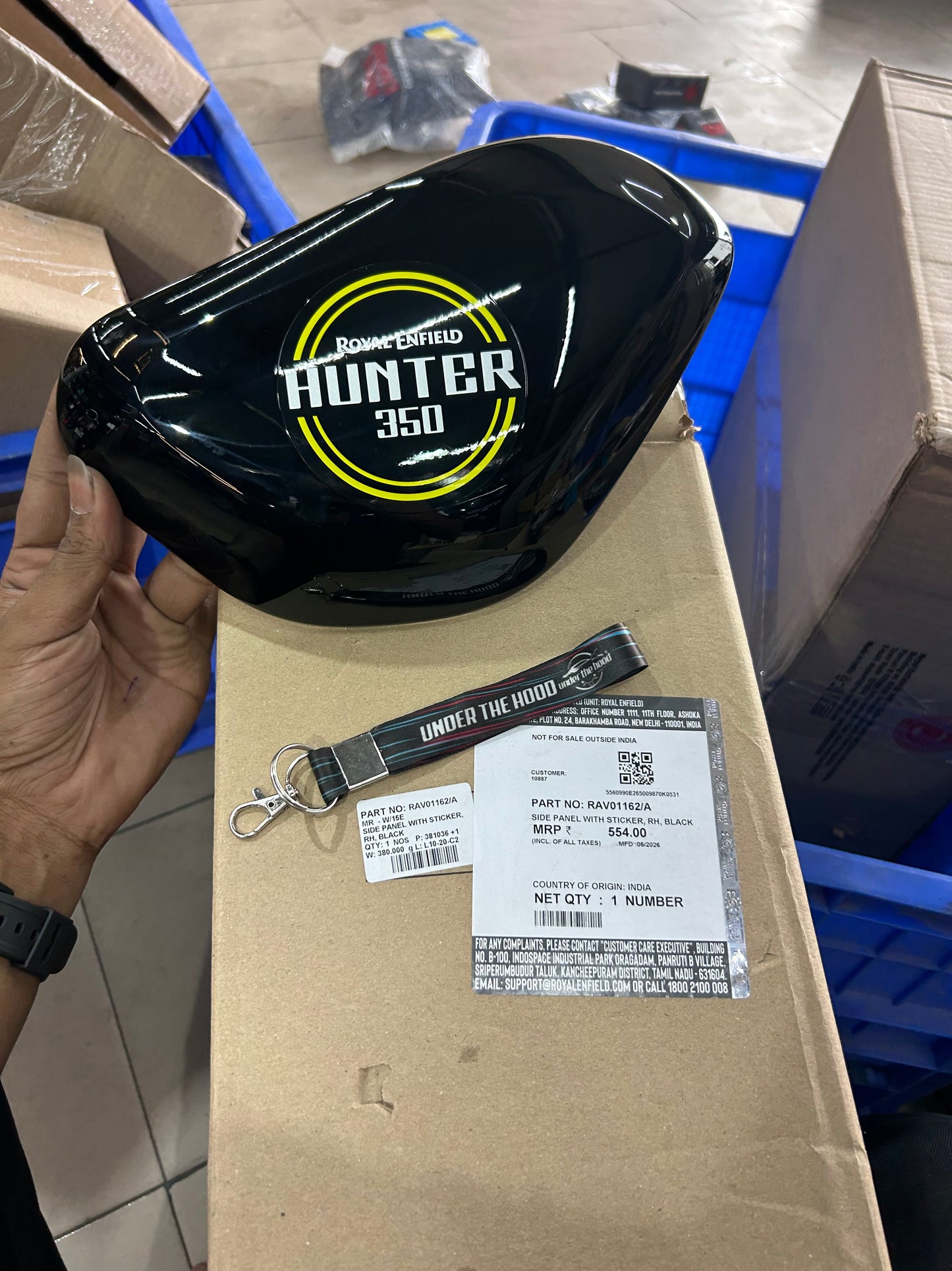 Royal Enfield Side Panel with Sticker RH Black RAV01162/A for Hunter 350