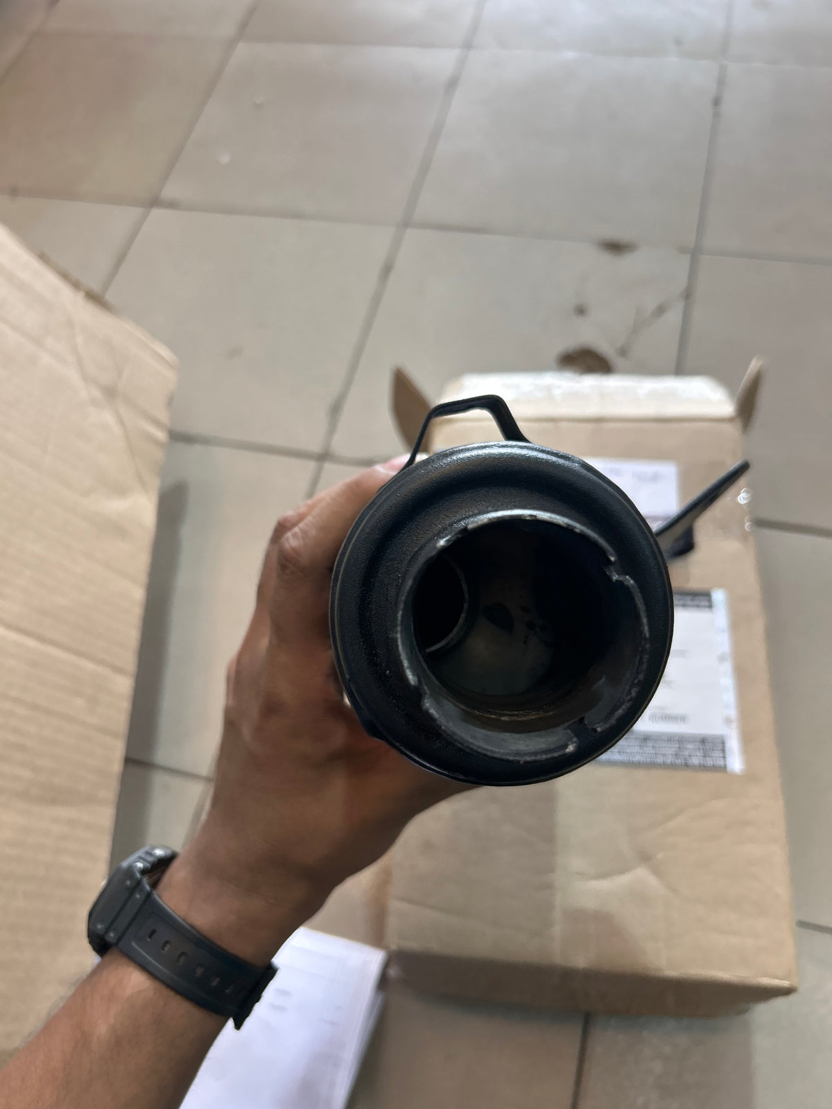 Royal Enfield Hunter 350 Stock Silencer Assembly HR Black – Genuine OEM Exhaust – RLX00794/F