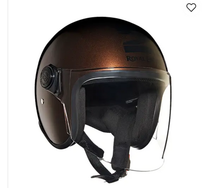 ROYAL ENFIELD MLG COPTER FACE LONG VISOR HELMET - Brown