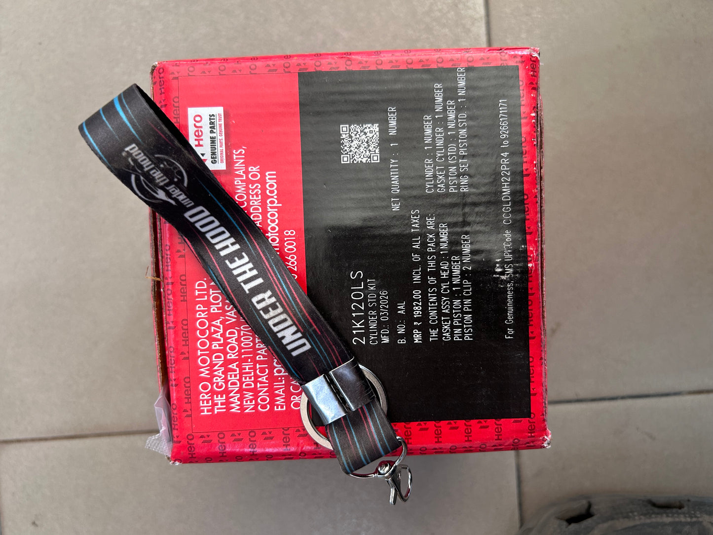 Hero Genuine Cylinder STD Kit / Block Piston Kit for CD 100 SS (formerly CD 100 SS Mar 2005) – 21K120LS