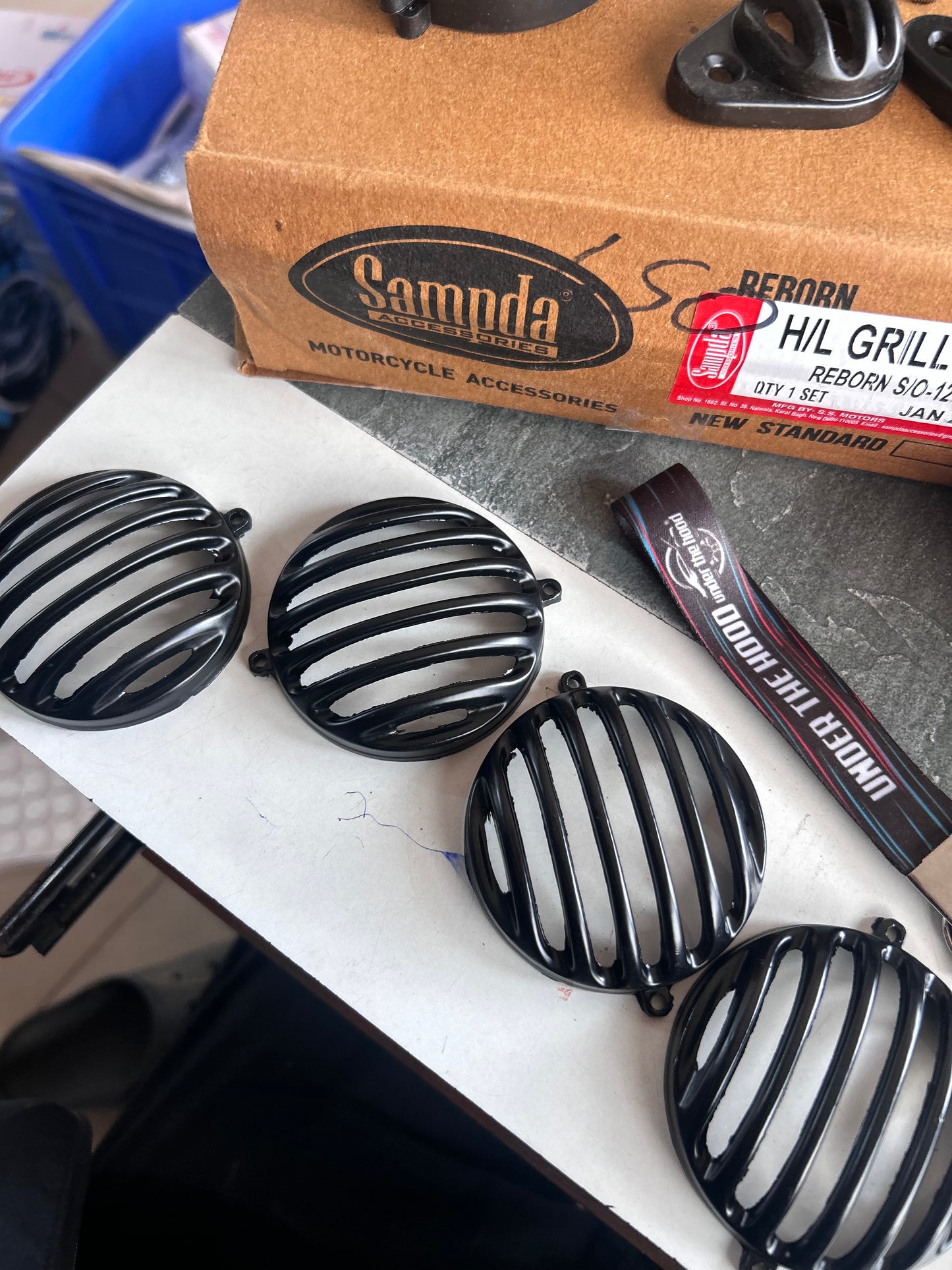 Sampda H/L Grill Set for Royal Enfield Classic 350 Reborn / New Standard – LED Indicator Model or Halogen Indicator Model
