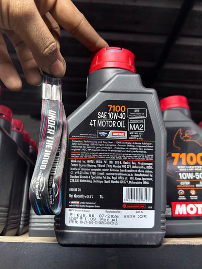 Motul 7100 4T 10W-40 Fully Synthetic Ester Engine Oil (1L) | JASO MA2 | API SP | For High-Performance Bikes & Wet Clutch