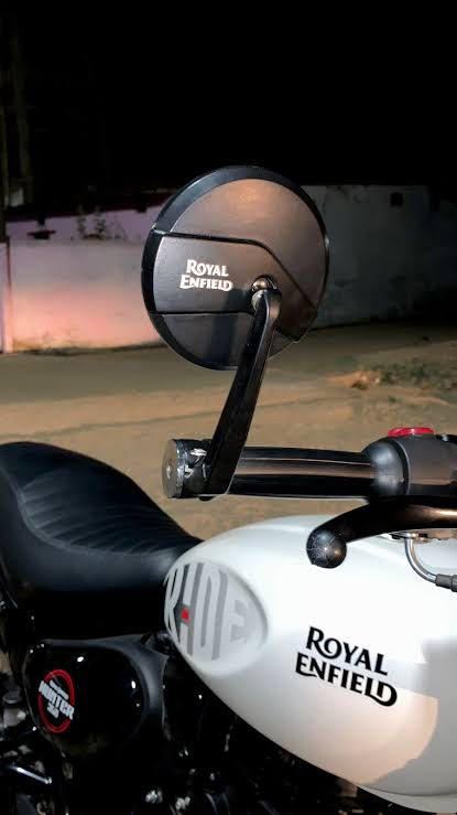 Royal Enfield Replica Bar End Mirror – Universal Fit for Classic, Interceptor, Meteor More CHROME