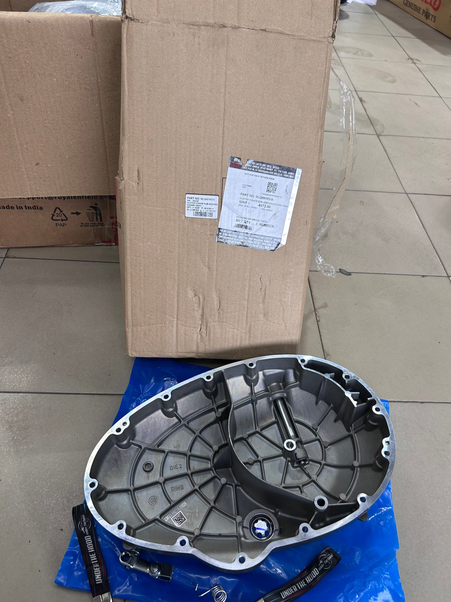 Royal Enfield Super Meteor 650 Dark Grey Clutch Cover Sub Assembly RLQ00151/A