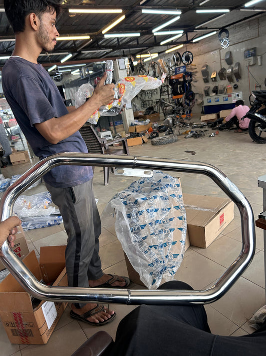 BS0054 8Bend Crash Guard – Royal Enfield Bullet UCE (Stainless Steel)