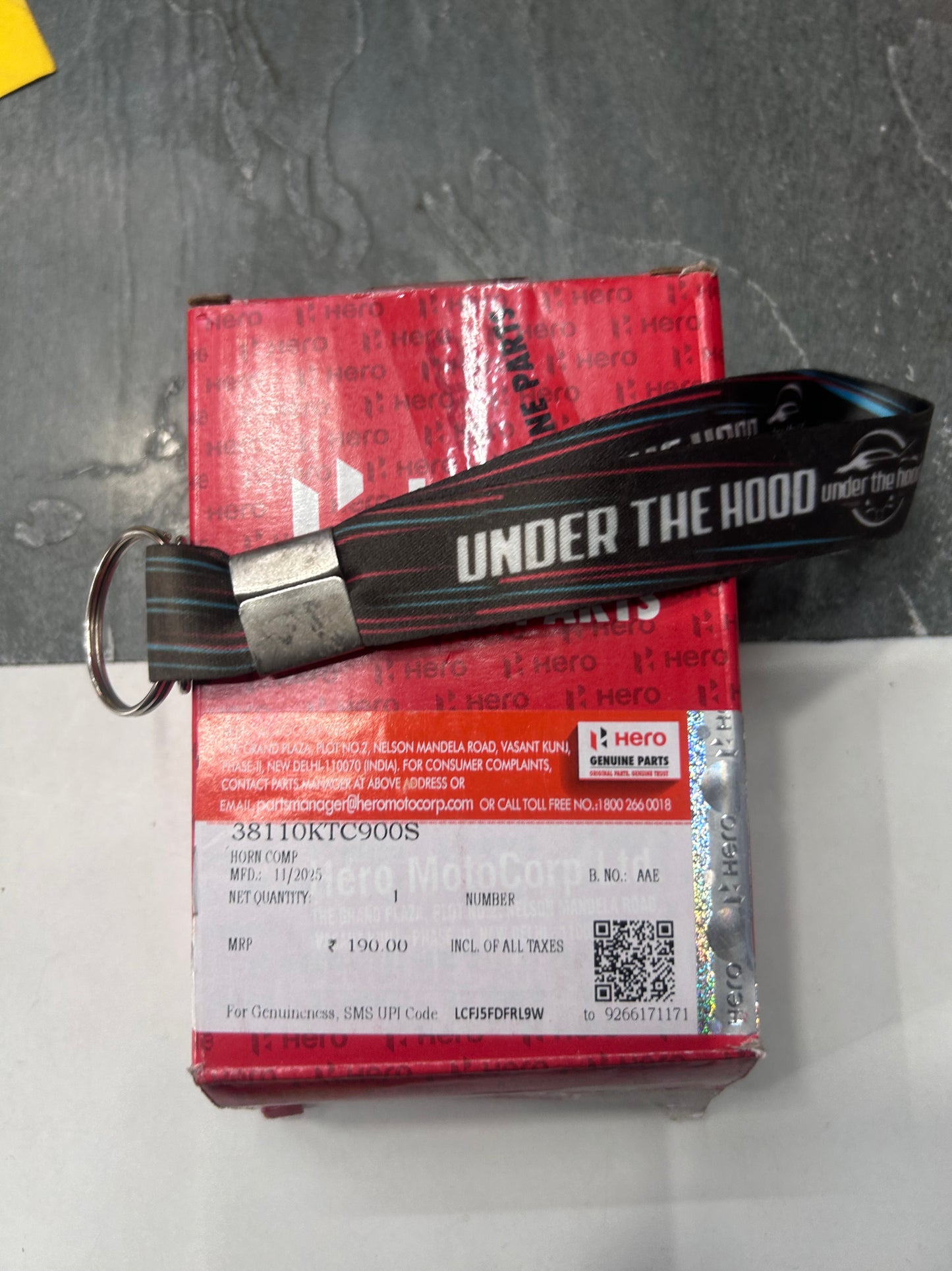 Hero Genuine Horn Comp for Splendor+, HF Deluxe, Super Splendor, Glamour | Part No. 38110KTC900S