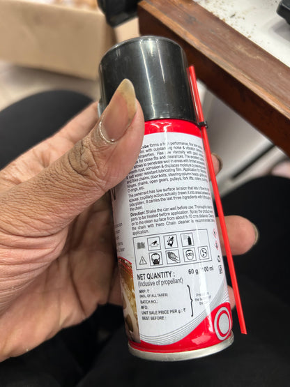 Hero Genuine Chain Cleaner Spray 100ml (SPDCHC0001S) – Safe Degreaser for Harley X440 / 440X & Hero Mavrick 440 Chains