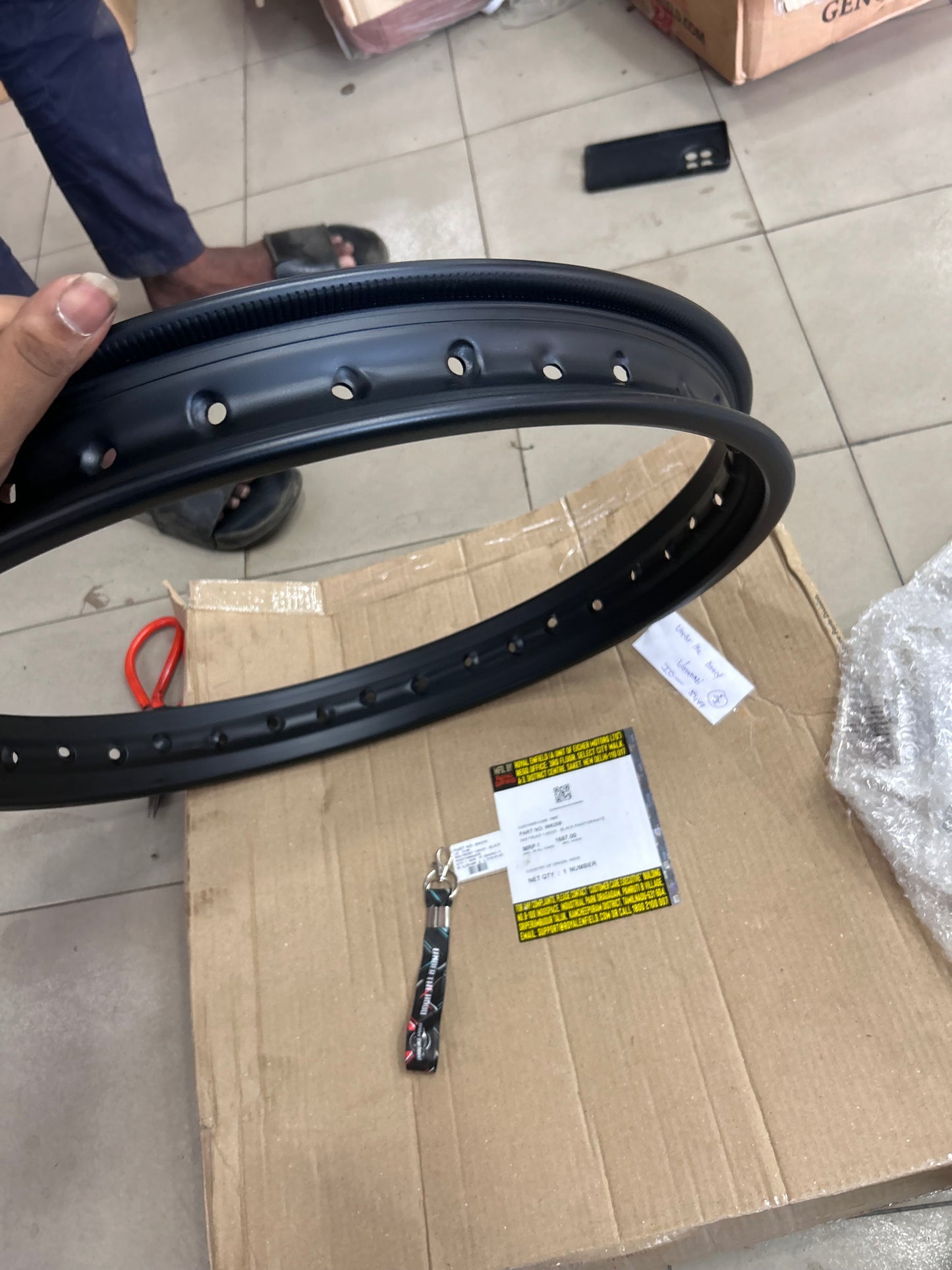 Royal Enfield Front Rim 1.85×21 (Black / Granite) — Himalayan 411 (LS410) BS3–BS6 — 866208 | Genuine OE