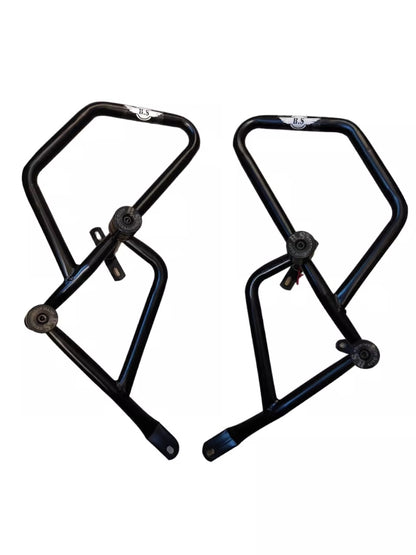 Slider Guard for Bajaj Pulsar NS 200 | Stainless Steel | Black Powder-Coated | BS Auto