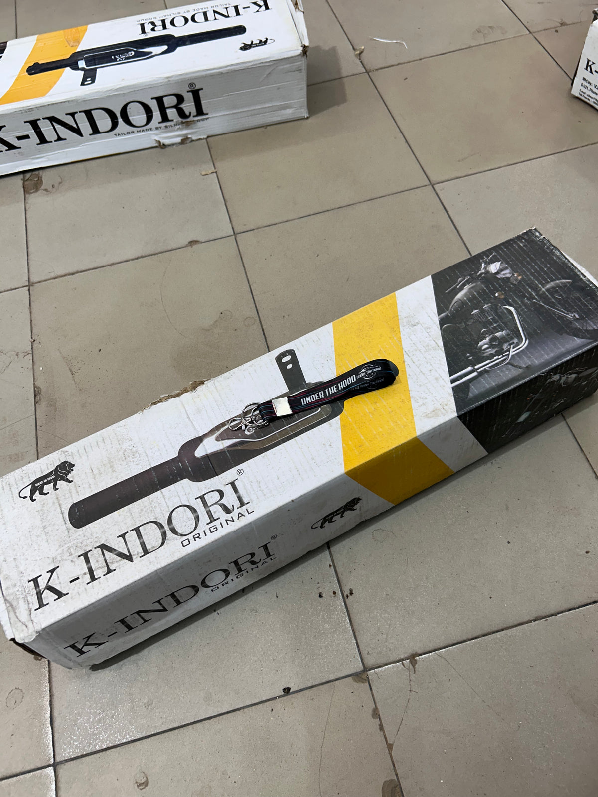K-Indori Rocket Plate Silencer with End Cap for Royal Enfield Meteor 350 & Classic 350 Reborn – Chrome / Black Options