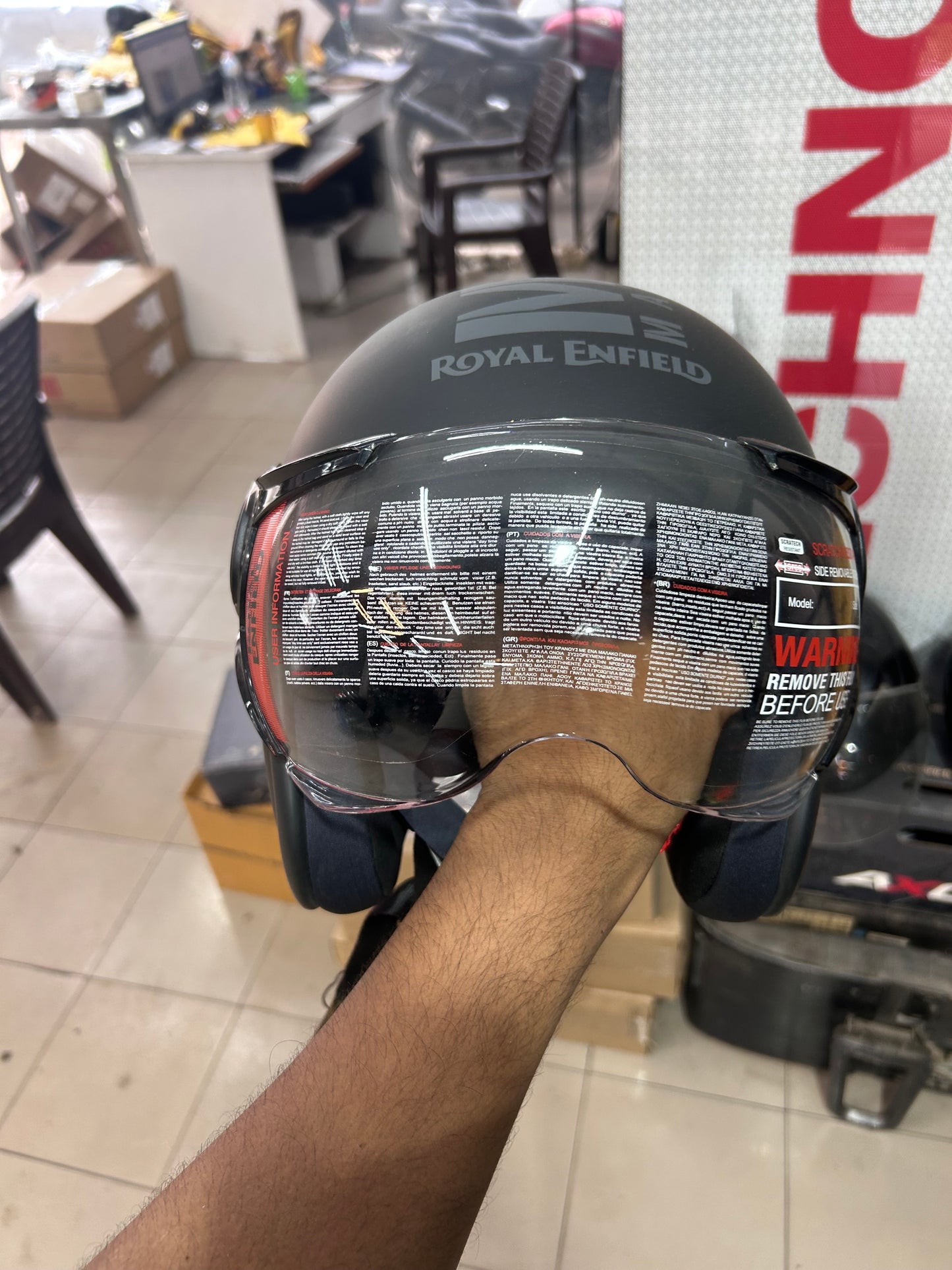 Royal Enfield Jet Helmet – OP MLG Edition – Matt Black – Medium (58cm) – Style HESS22002