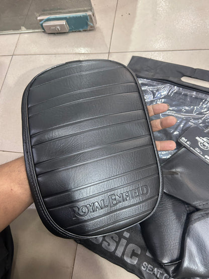 Heavy Duty Seat Cover Set for Royal Enfield Classic 350 & Classic 500 UCE – Black Split Seat Cover Kit (Aftermarket)