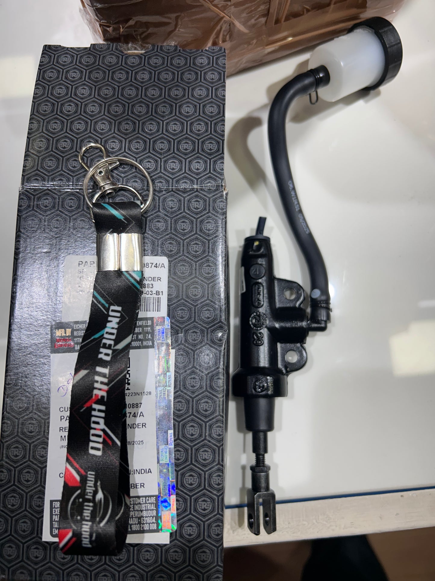 Royal Enfield RAB00874/A – Rear Master Cylinder Assembly for Hunter 350 (All Variants) – OEM