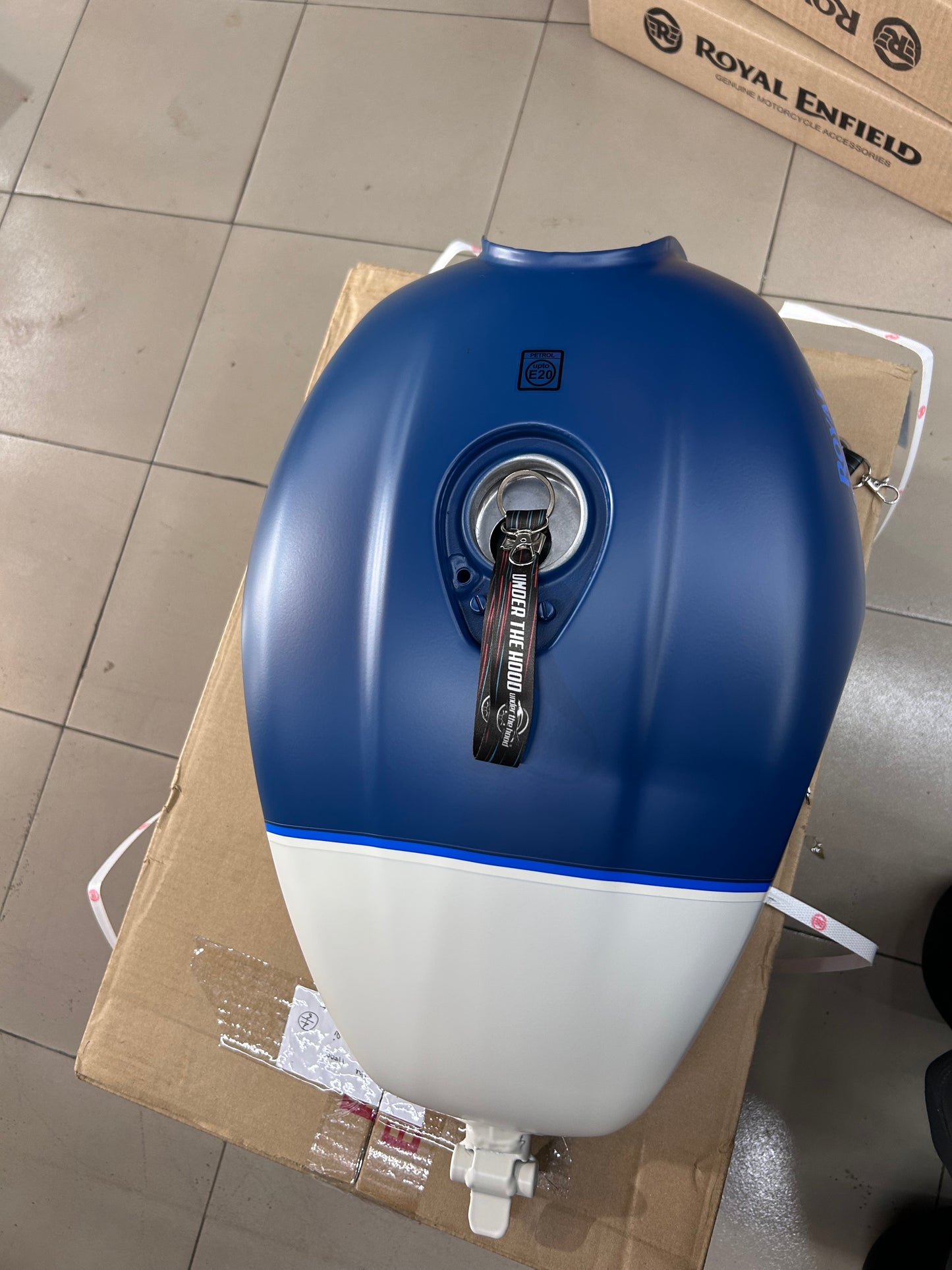 Royal Enfield Fuel Tank Assembly with Sticker Blue RAK01772/A for Hunter 350 Rebel Blue
