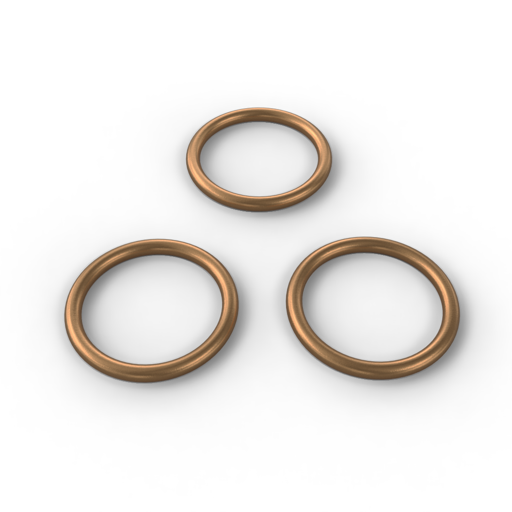 Royal Enfield 576287/A exhaust header gasket copper set for Interceptor 650 and Continental GT 650