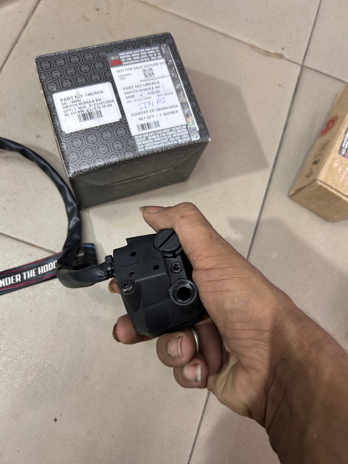 Royal Enfield Electra Kick Start RH Handlebar Switch Module 146045/A (NO SELF BUTTON)