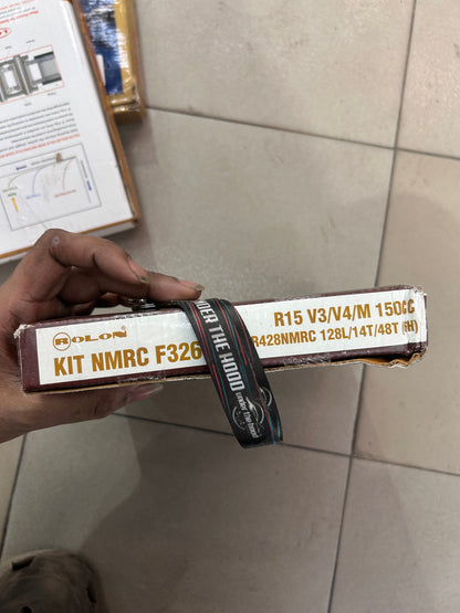 Rolon Brass-Plated Chain & Sprocket Kit for Yamaha R15 V3 / R15 V4 / R15M – 14T/48T 128 Links (428) – KIT NMRC F326