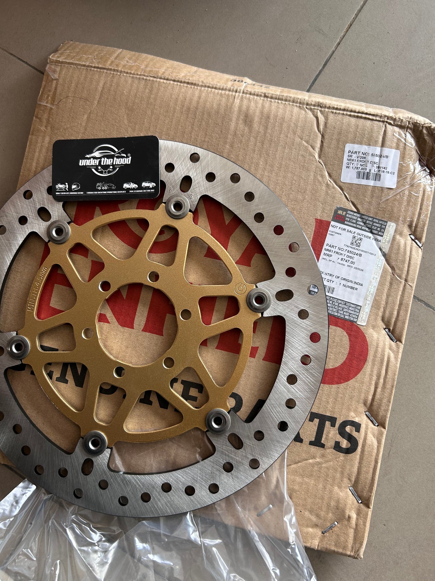 Royal Enfield Front Brake Disc 585024/B for Continental GT 535