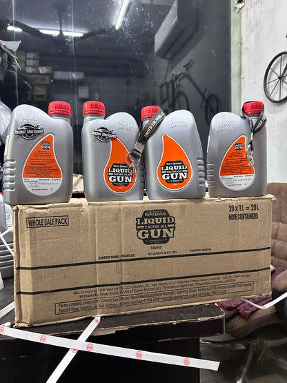 Royal Enfield Liquid Gun 10W50 Fully Synthetic Engine Oil 1L – Interceptor 650 / Continental GT 650 – Part 3900105