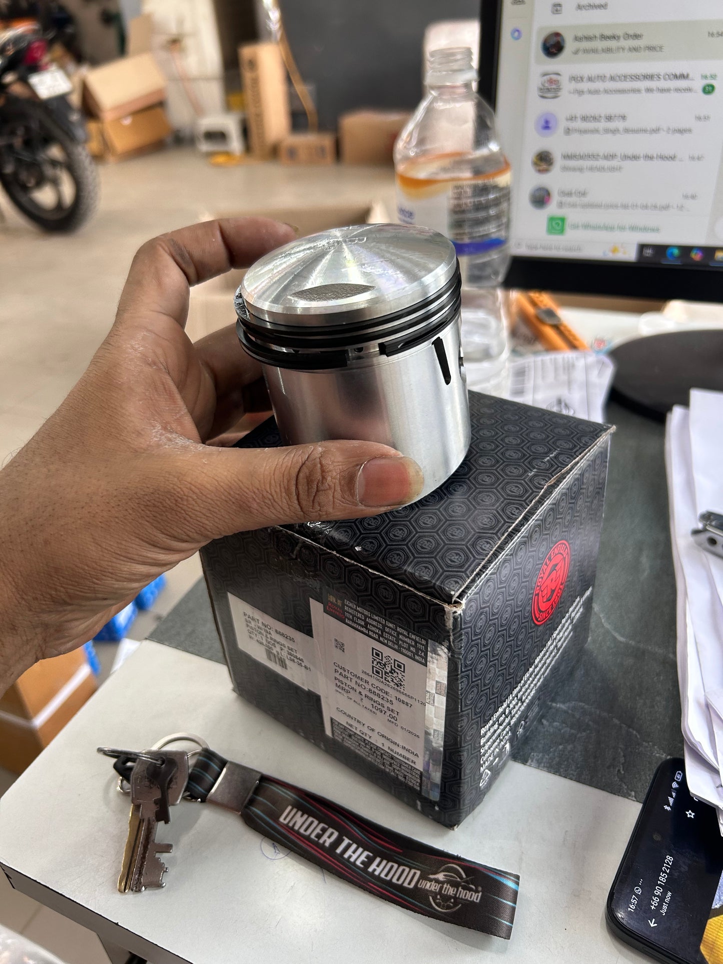 Piston & Rings Set for Royal Enfield Standard 350, Electra 4S & Electra 5S – Genuine Royal Enfield 888235