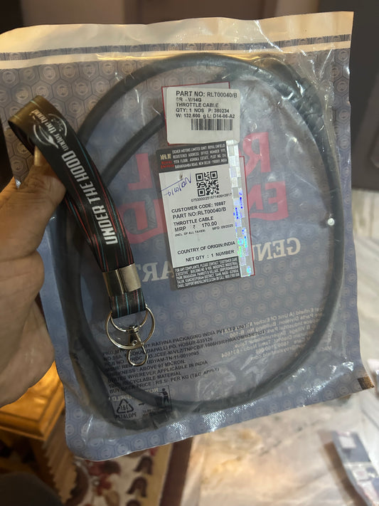 Royal Enfield Throttle Cable (Accelerator Cable) — Bullet 350 BS6 (X & Standard, KS/ES, ABS) — RLT00040/B | Genuine OE