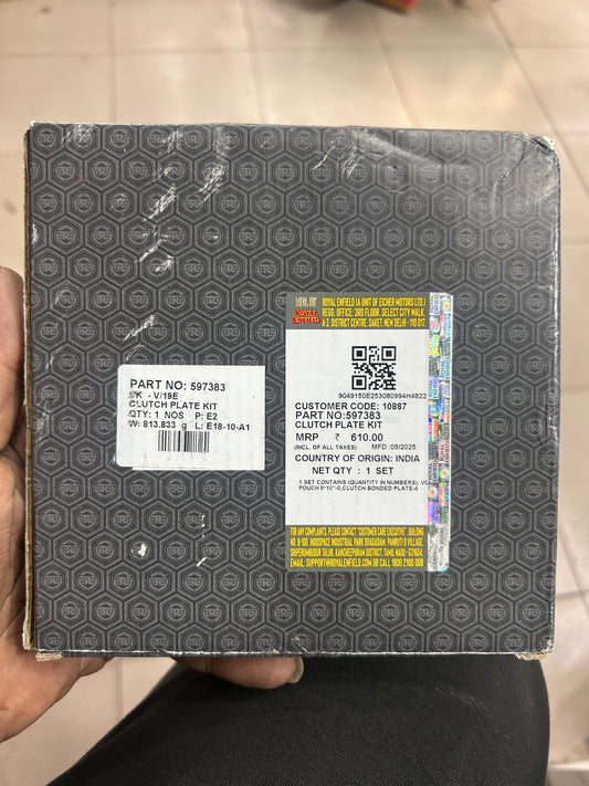 Royal Enfield Clutch Plate Kit 597383 – Genuine OEM Parts for Cast Iron Engine Models