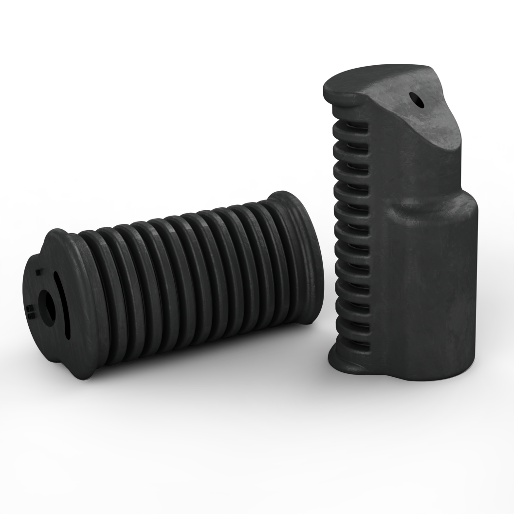 Royal Enfield 591425/C Left-Hand Footrest Rubber Sleeve for UCE Bikes