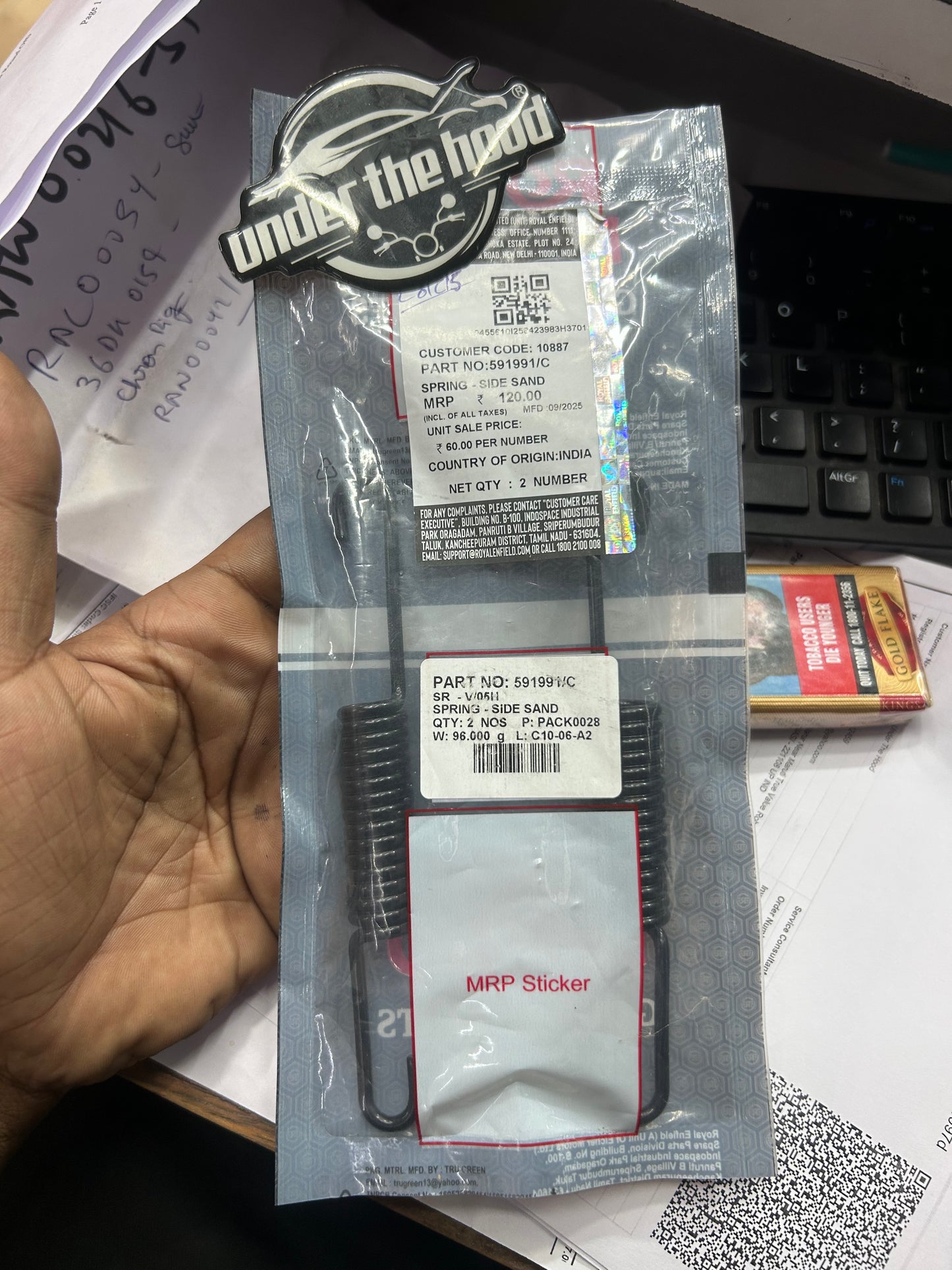 Royal Enfield Side Stand Spring 591991/B (OE)