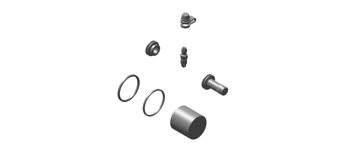 Royal Enfield 594696/A Major Kit Rear Caliper – Genuine OEM brake service kit with seals, pistons, and hardware