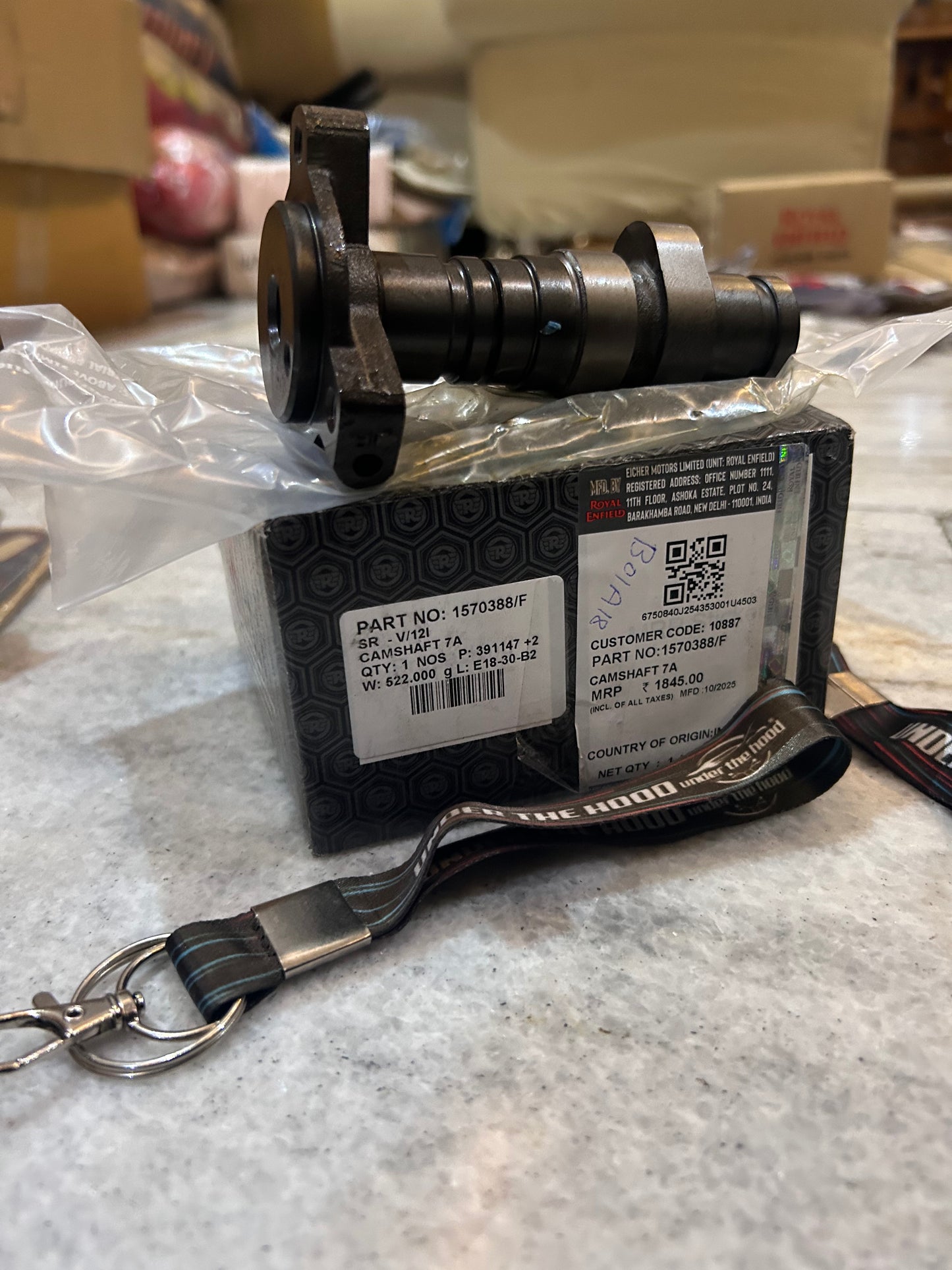 Royal Enfield 1570388/F – OEM Camshaft 7A for J-Series 350 (Meteor, Hunter, Classic Reborn & New Bullet)