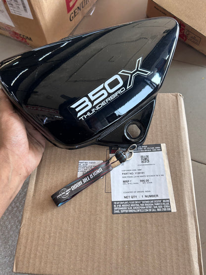 Royal Enfield 1120151 – Left Side Panel with White Sticker for Thunderbird X 350 (ABS / Disc, BS4) – Genuine OEM