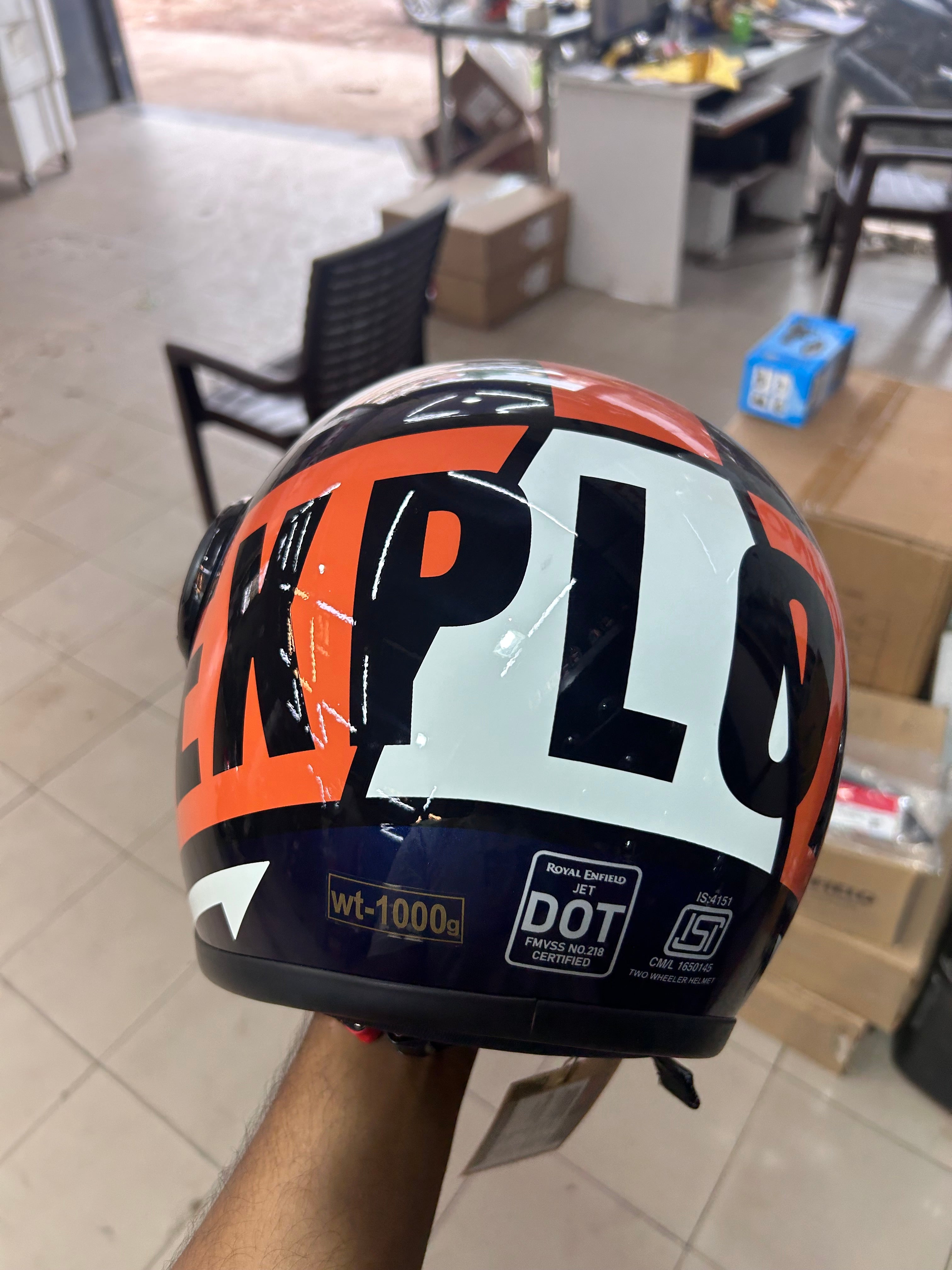 【QB着用】Air XP ヘルメット XL Royal Enfield AIR-X 1901 Full Face Helmet | Certification: ISI