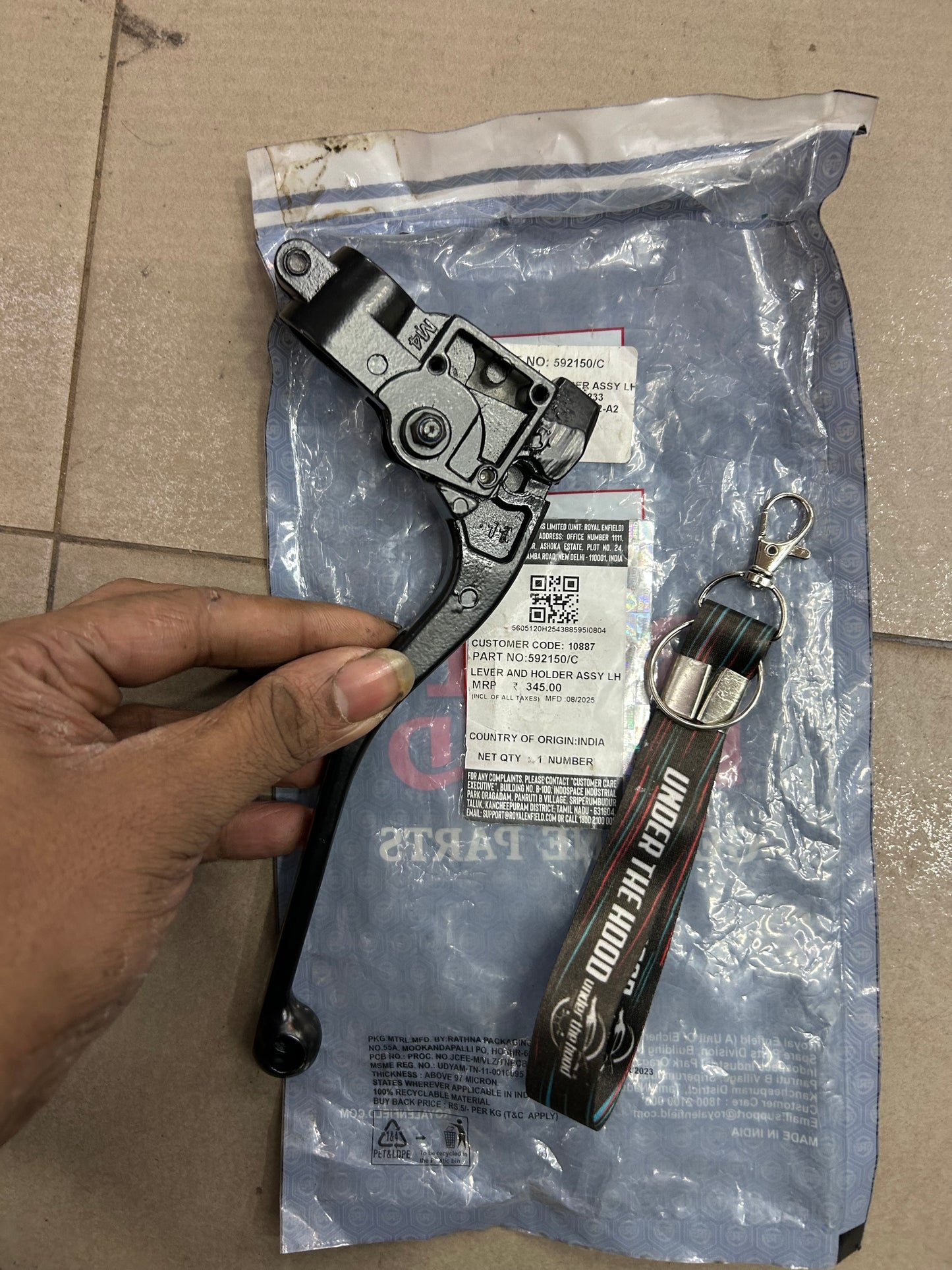 Royal Enfield 592150/C – Genuine Left Side Lever and Holder Assembly (Clutch) – Classic 350, Bullet 350, Electra, Standard, Thunderbird – UCE Models