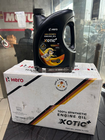 Hero Genuine Xotic+ 15W50 100% Synthetic Engine Oil 2.3L – Mavrick 440 | Harley-Davidson X440 15W50 MA2 Option