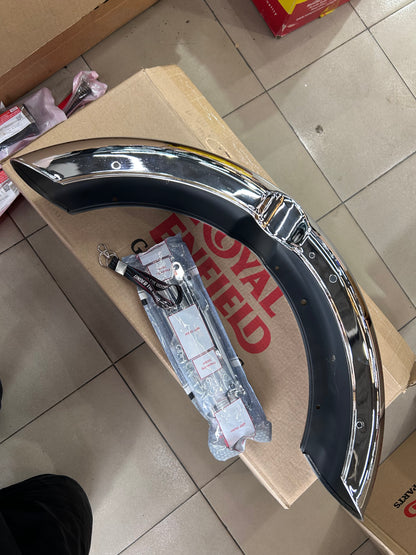 Royal Enfield Old Bullet 350 Plated Front Mudguard Kit Assembly 888494