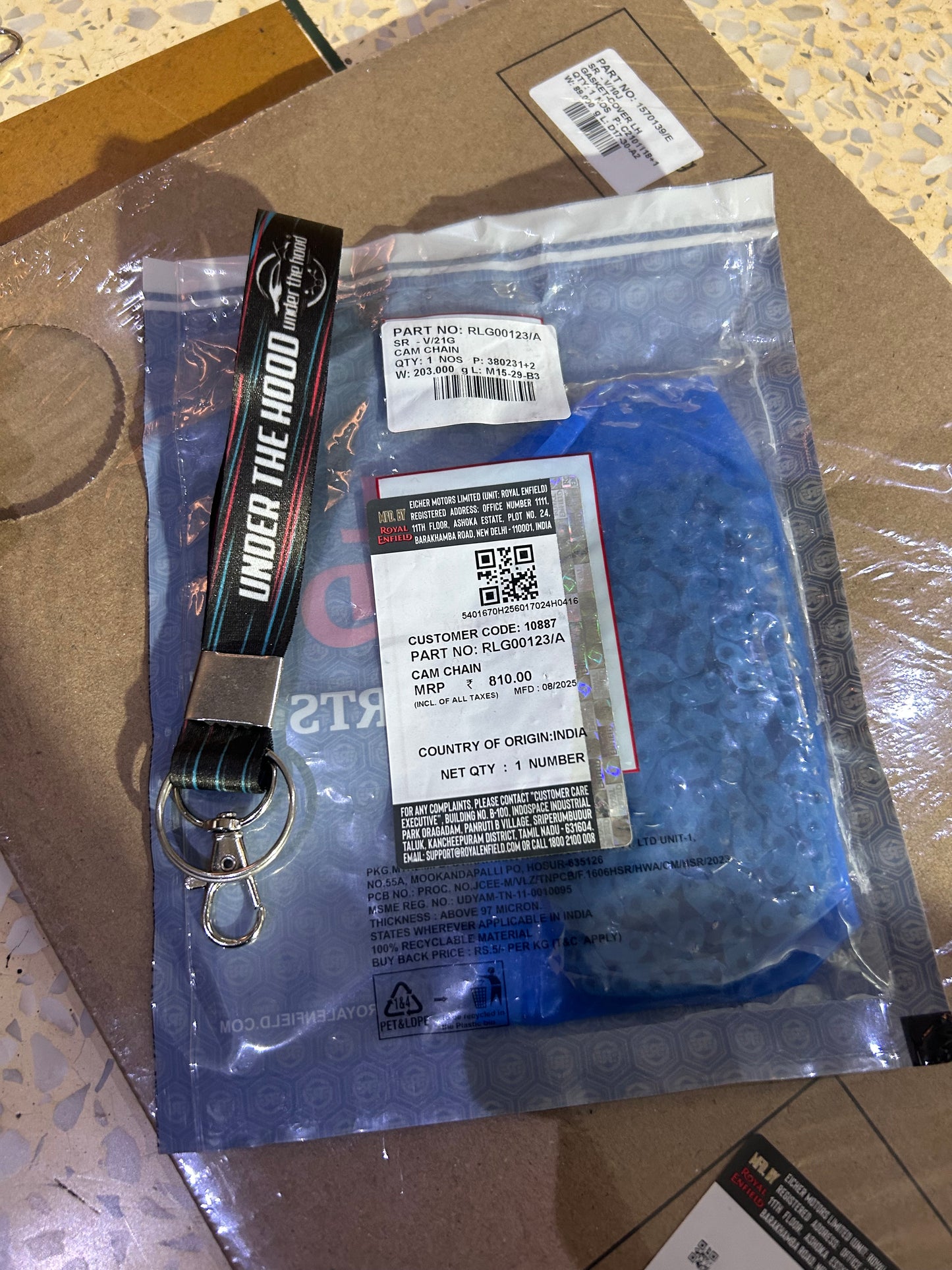 Royal Enfield RLG00123/A OR 1570124/B – Genuine Cam Chain for Meteor 350, Classic 350 Reborn, Hunter 350, Bullet 350 (J-Series)