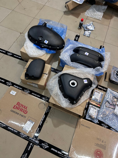 Royal Enfield Interceptor 650 & Continental GT 650 Black Engine Cover Conversion Kit