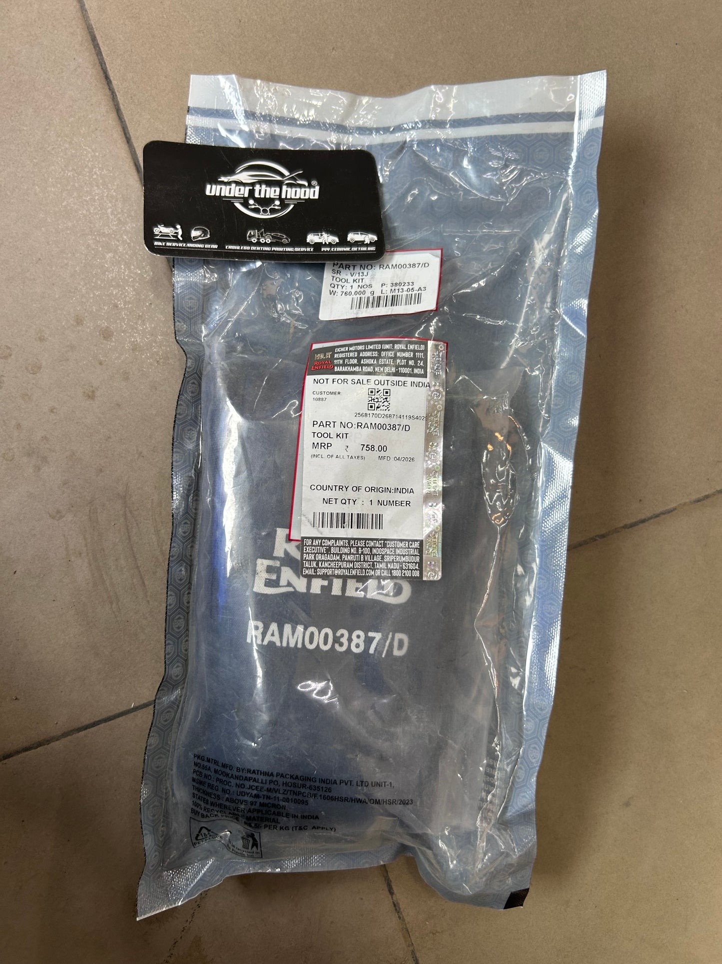 Royal Enfield Tool Kit for Bear 650 – RAM00387/D