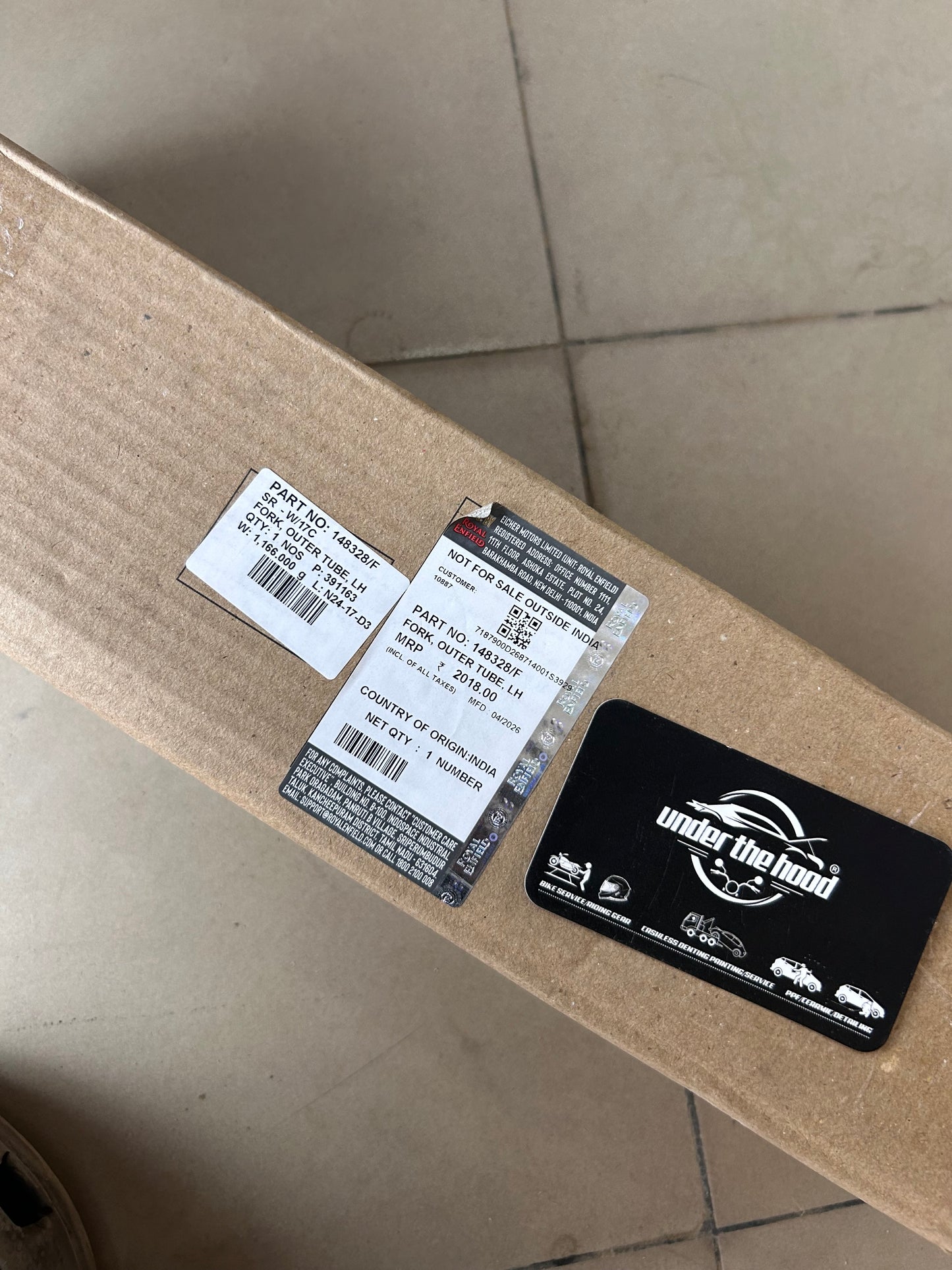 Royal Enfield Fork Outer Tube LH for Interceptor 650 & Continental GT 650 – 148328/F
