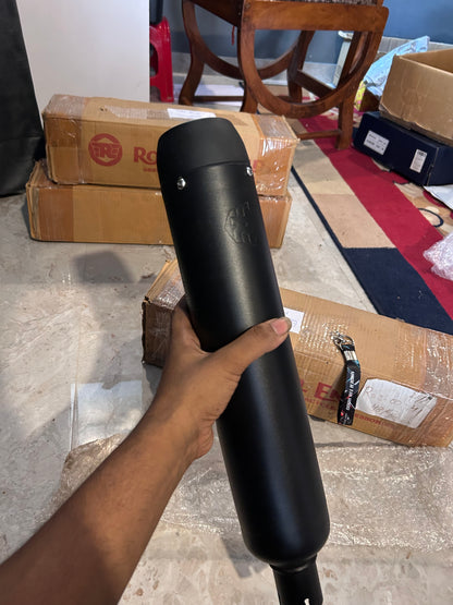 Royal Enfield 1990727 Black Tapered Silencer-IN — OEM Black Exhaust for Classic UCE