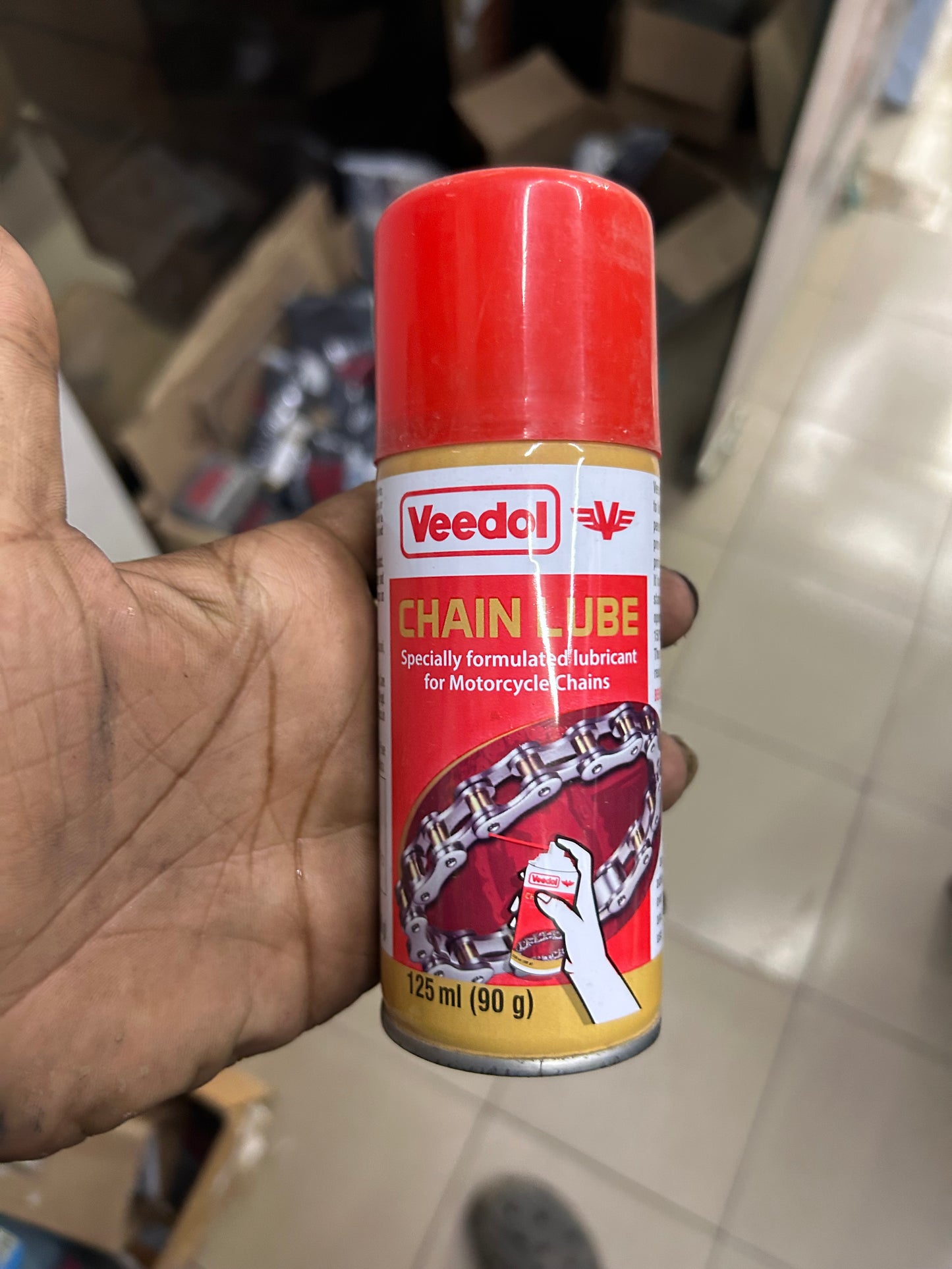 Veedol Chain Lube 125 ml (90 g) – High‑Tack Motorcycle Chain Lubricant